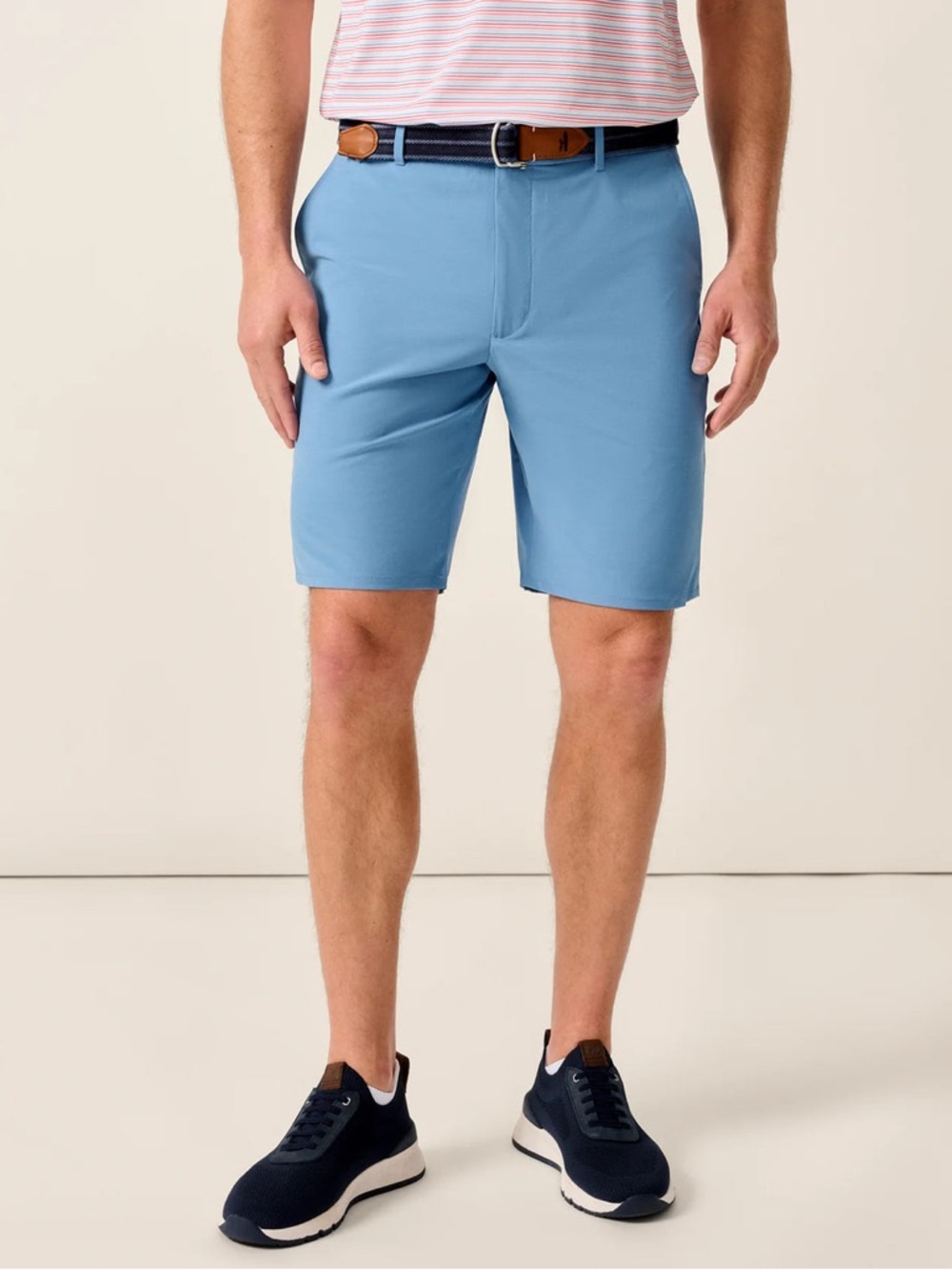 Johnnie-O Mulligan Performance Woven Shorts Monsoon Blue Size 38
